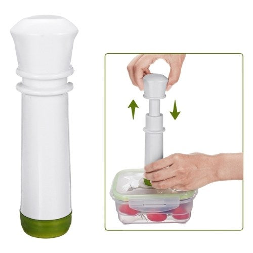 Caja de almacenamiento al vacío con bomba.