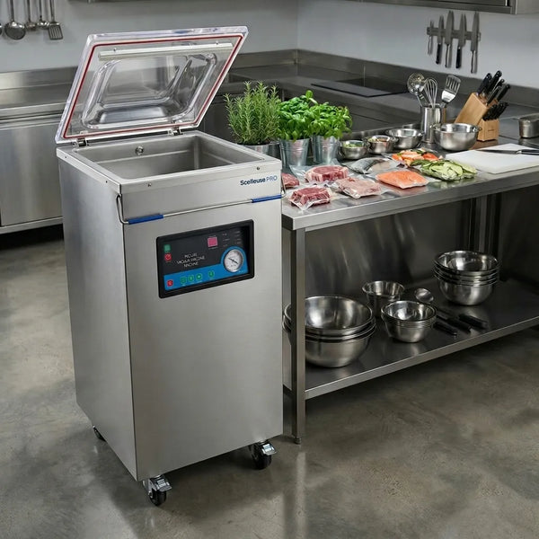 Máquina de vacío de campana con ruedas de 40 cm