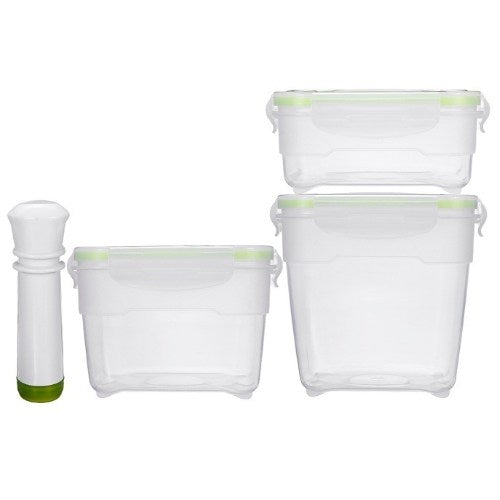 Caja de almacenamiento al vacío con bomba.