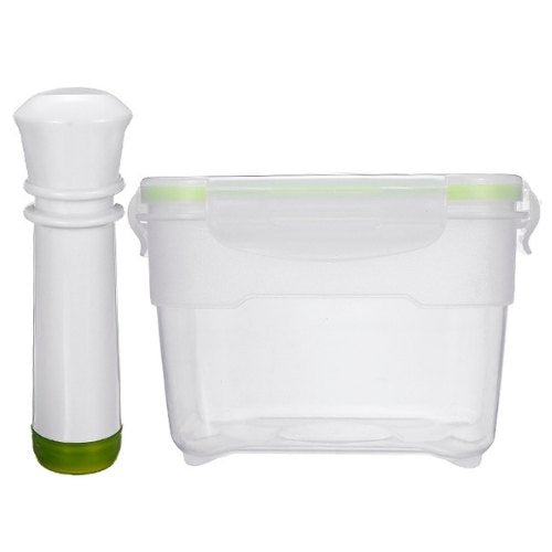 Caja de almacenamiento al vacío con bomba.