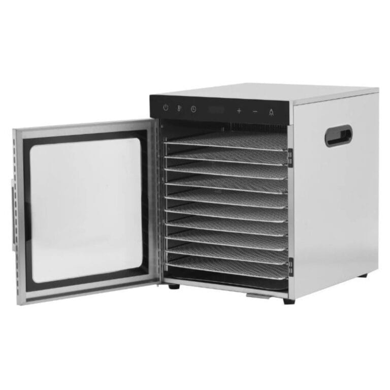 Deshidratador de alimentos de acero inoxidable - 10 bandejas (800W / 30 a 90°C)